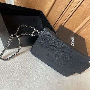 Chanel Black Crossbody Bag with Chain